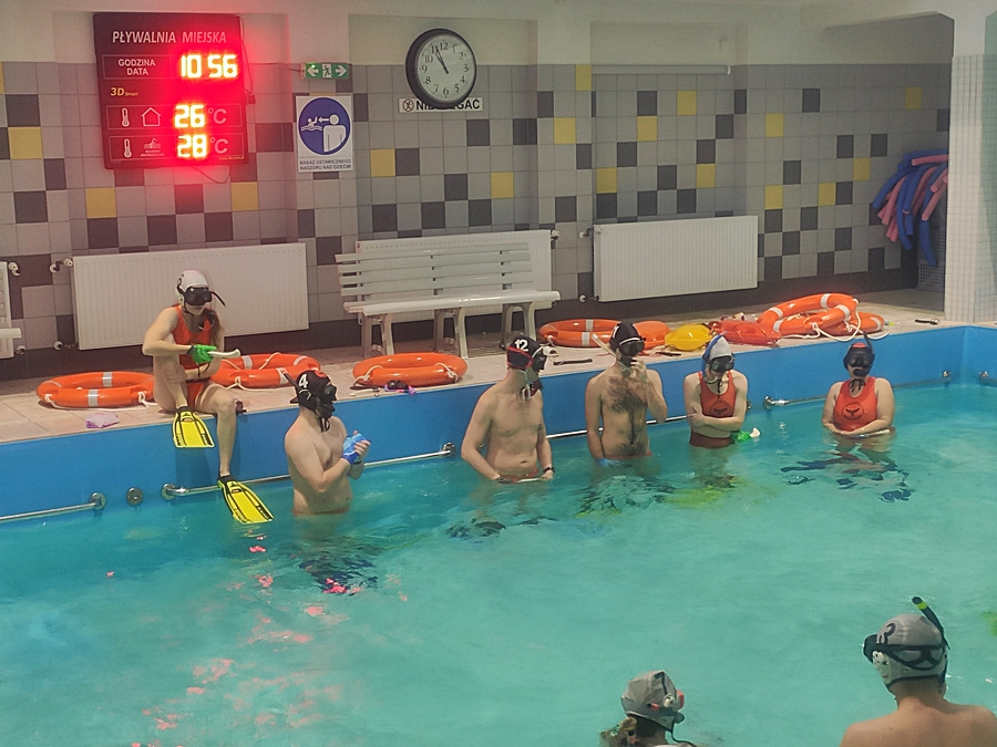 Hokej pod wodą Walenie Siemianowice Śląskie Trening 9 XII 2023